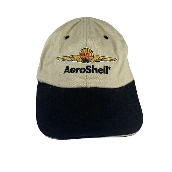 Vintage Shell Gas Oil Co Black And Tan Areoshell SnapBack Hat One Size Fits All - Picture 1 of 5